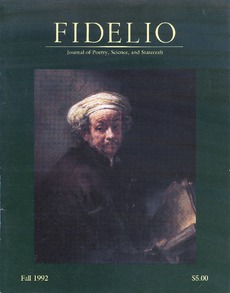 Cover of Fidelio Volume 1, Number 3, Fall 1992