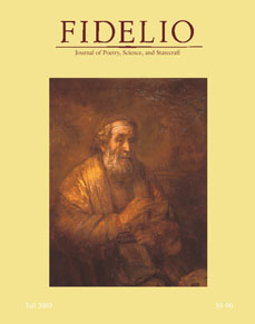 Cover of Fidelio Volume 12, Number 3, Fall 2003