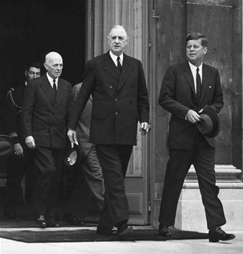 Charles de Gaulle and JF Kennedy