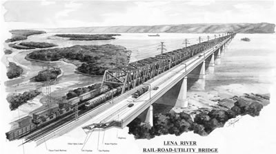 Lena River Bridge