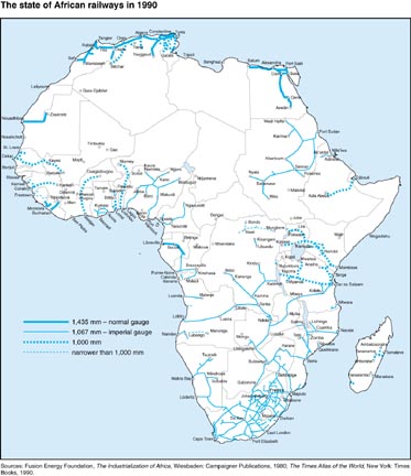 African railways in 1990
