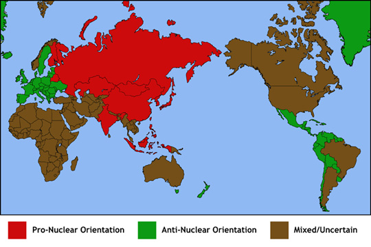 world map nuclear vs greenie countries