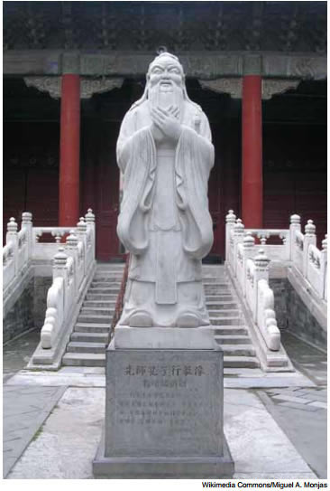 Wikimedia Commons/Miguel A. Monjas | Confucius statue at the Confucius Temple in Beijing. “In Confucianism,” said Zepp-LaRouche, “the idea is that every government must have the mandate of Heaven, that is, the task to do the common good....”